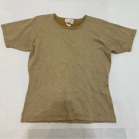 ✨ Vintage Gold Glittery Shirt - Easton’s House Brand ✨ - Picture 2 of 8